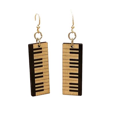 760749 Green Tree Sustainable Wood Earrings
