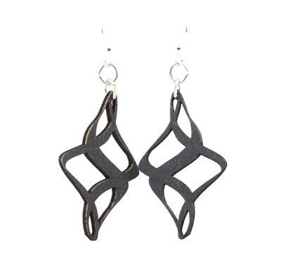 760749 Green Tree Sustainable Wood Earrings