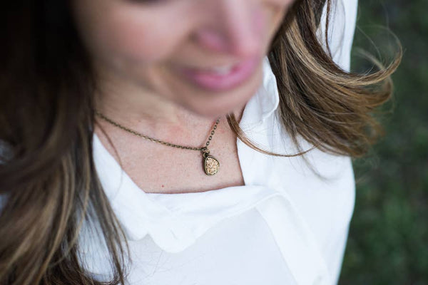 325 Adelaide Teardrop Druzy Necklace