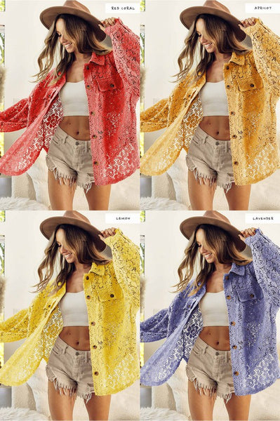 Camisa extragrande de encaje Emmy