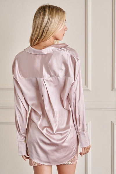 2252 Blusa de satén Kryslynn - ¡Regular y Plus!