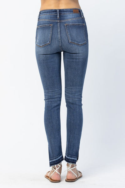Libby Hi-Rise Skinny w/ Released Hem and Side Slit Judy Blue Jeans