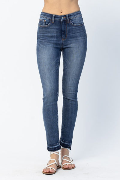 Libby Hi-Rise Skinny w/ Released Hem and Side Slit Judy Blue Jeans