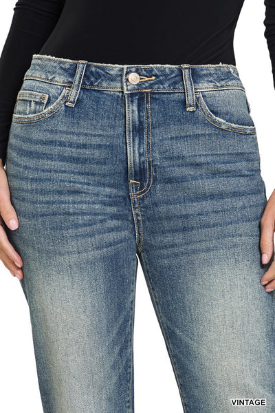 Libby Hi-Rise Boyfriend Jeans w/ Cuff by Zenana Jeans