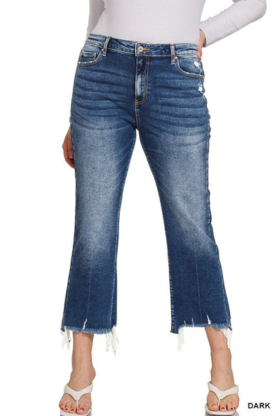Parker Plus Size Kick Crop Flare Capri Jeans by Zenana – True Betty Boutique