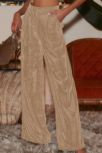 Double Take Loose Fit High Waist Long Pants with Pockets - ONLINE EXCLUSIVE!