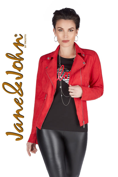 Chaqueta motera Lucia roja de Tricotto 231-F22