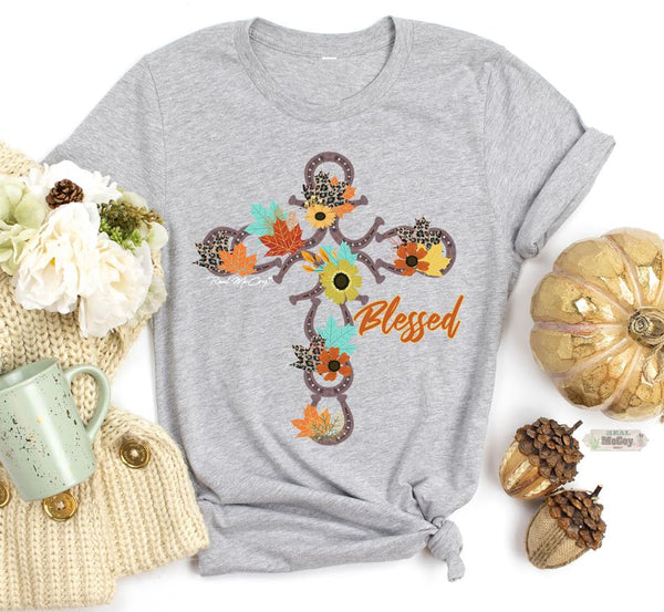 37745 Camiseta con gráfico de cruz de herradura de Peyton