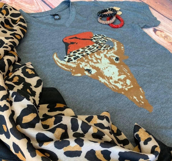 47851 Jacque Santa Heifer Graphic T-Shirt