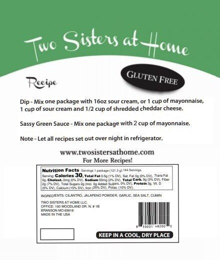 Two Sisters at Home Sassy Green Sauce
