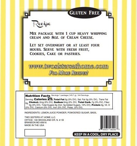 Two Sisters at HomeZesty Lemon Basil Dip