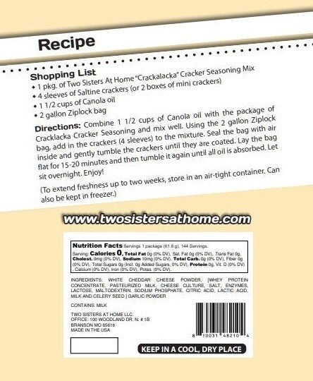 Two Sisters at Home Cheesy Garlic Cracker Seasoning