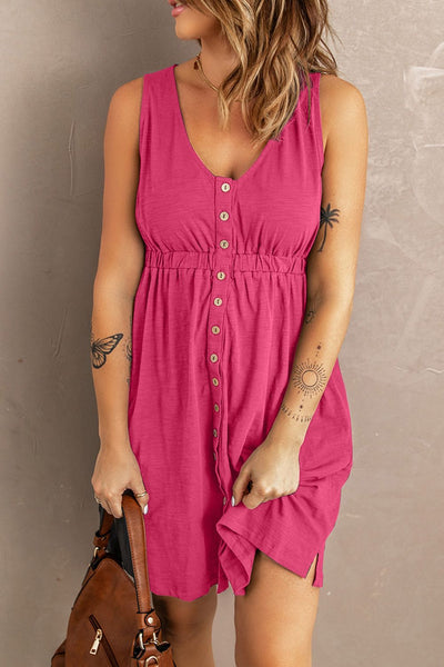 Emma Sleeveless Button Down Mini Magic Dress - ONLINE EXCLUSIVE!