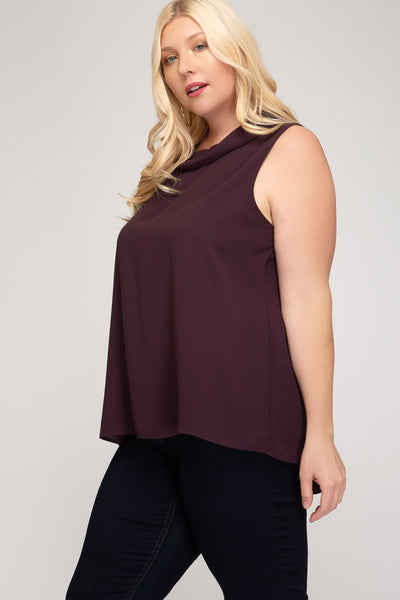 2242 Karis Sleeveless Woven Shell