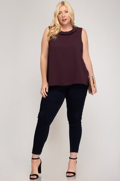 2242 Karis Sleeveless Woven Shell