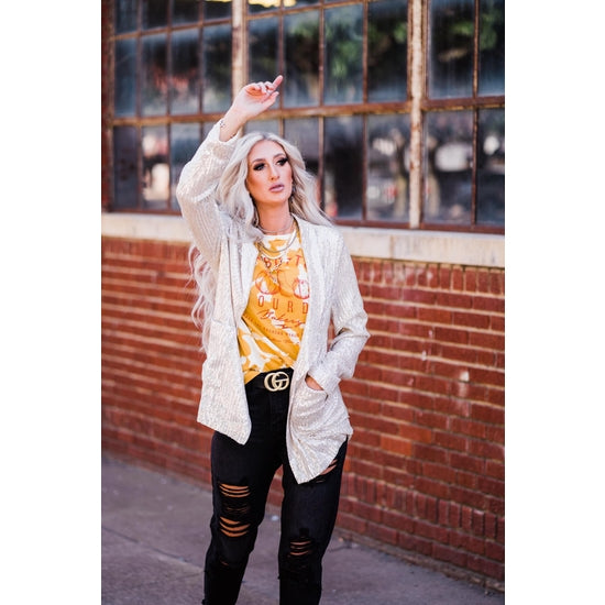Yellow Fat Bottomed Gourds Bomba Bleached Graphic T-Shirt
