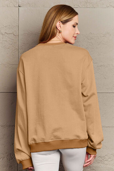 Simply Love Full Size HAPPY NEW YEAR Round Neck Sweatshirt - ONLINE EXCLUSIVE!