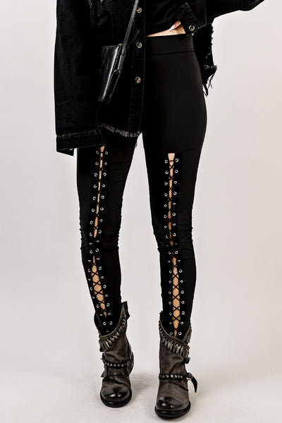 Gia Grommet Lace Up Leggings - ONLINE EXCLUSIVE!