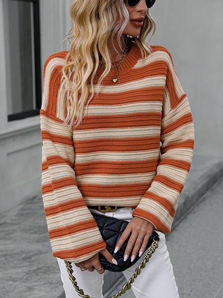 Bretta Striped Dropped Shoulder Sweater - ONLINE EXCLUSIVE!