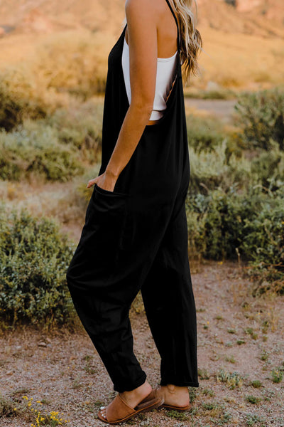 Bijou V-Neck Sleeveless Jumpsuit with Pocket - ONLINE EXCLUSIVE!