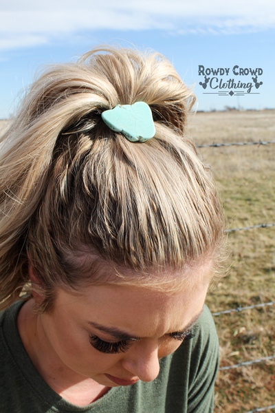 82156 Turquoise Ponytail Holder
