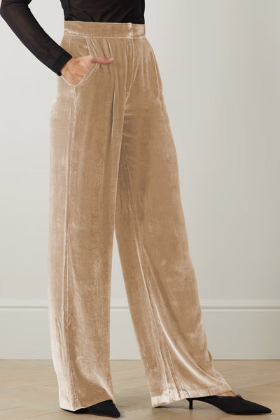 Double Take Loose Fit High Waist Long Pants with Pockets - ONLINE EXCLUSIVE!
