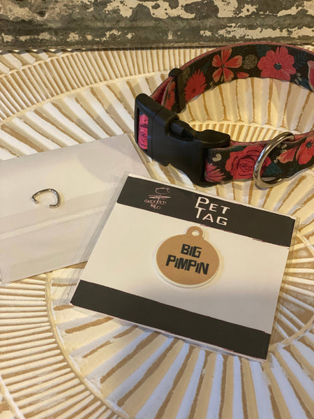 Etiqueta metálica para mascotas "Big Pimpin"