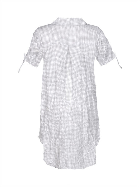 62106 Liza Seersucker Plaid Tunic/Dress/Jacket by Ever Sassy