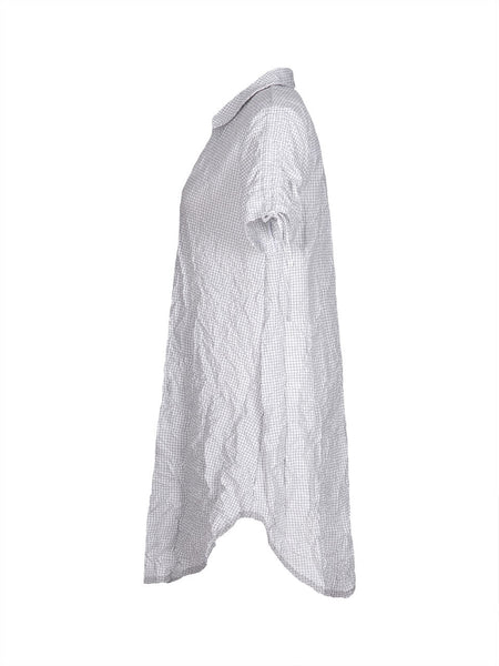 62106 Liza Seersucker Plaid Tunic/Dress/Jacket by Ever Sassy