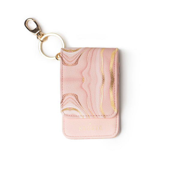 Keep It Gypsy Print Gold Foil Leather Keychain Wallet