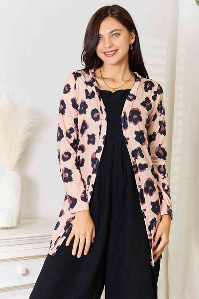 Shelli Printed Button Front Longline Cardigan - ONLINE EXCLUSIVE!
