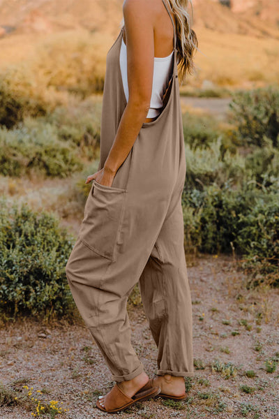 Bijou V-Neck Sleeveless Jumpsuit with Pocket - ONLINE EXCLUSIVE!