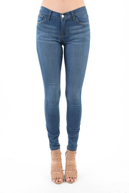 82176   Mary Ann High-Rise Double Cuff Slim Judy Blue Jeans
