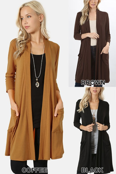 1439   Lauren Slouchy Pocket Cardigan