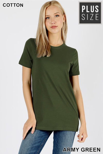 1008   Lana Cotton Crew Neck Tee