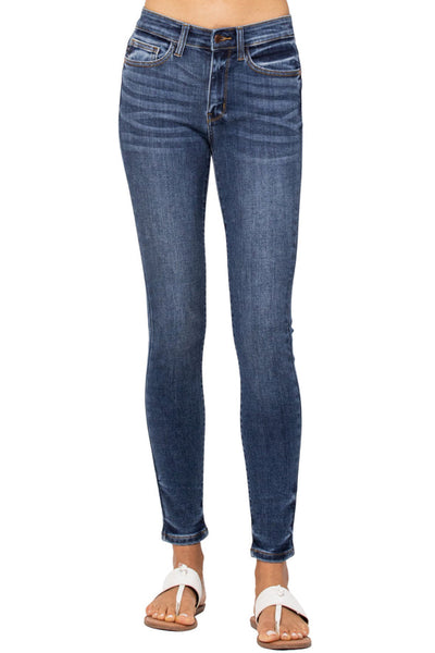 Judy Blue Mid-Rise Relaxed Jean with Patches - JB82525 – Italics Boutique