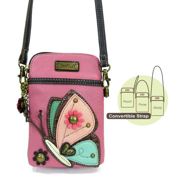 Chala Dragonfly Wallet Crossbody Handbag - Convertable Strap