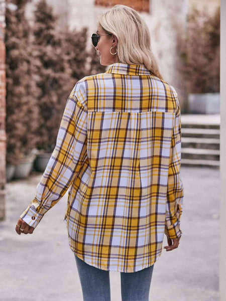 Enya Plaid Dropped Shoulder Longline Shirt
