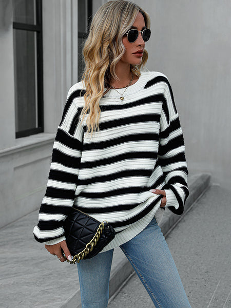 Bretta Striped Dropped Shoulder Sweater - ONLINE EXCLUSIVE!