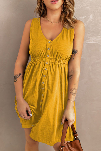 Emma Sleeveless Button Down Mini Magic Dress - ONLINE EXCLUSIVE!