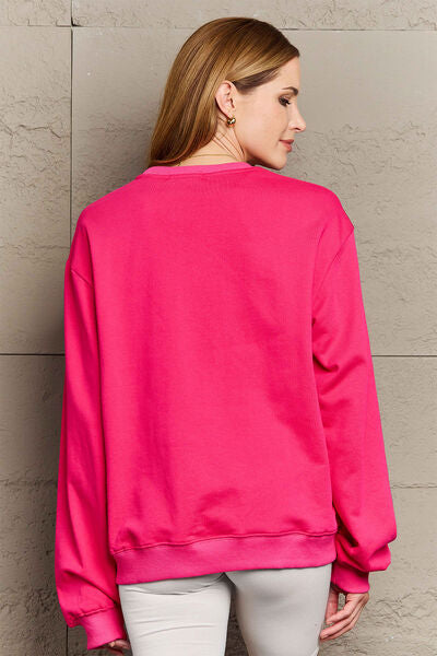 Simply Love Full Size HAPPY NEW YEAR Round Neck Sweatshirt - ONLINE EXCLUSIVE!