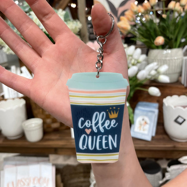 AKC0010 Coffee Queen Acrylic Keychain