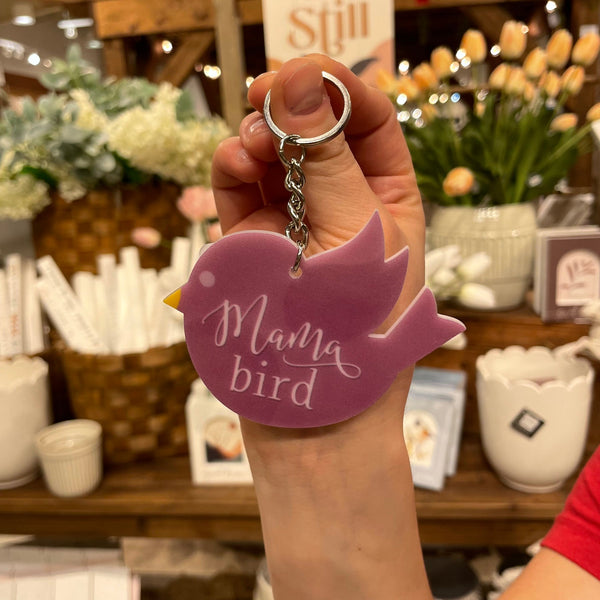AKC0021 Mama Bird Acrylic Keychain