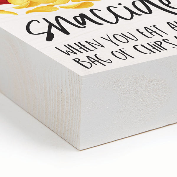 BHB0601 Snaccident - When you Eat... - Humorous Barnhouse Wood Block Decor