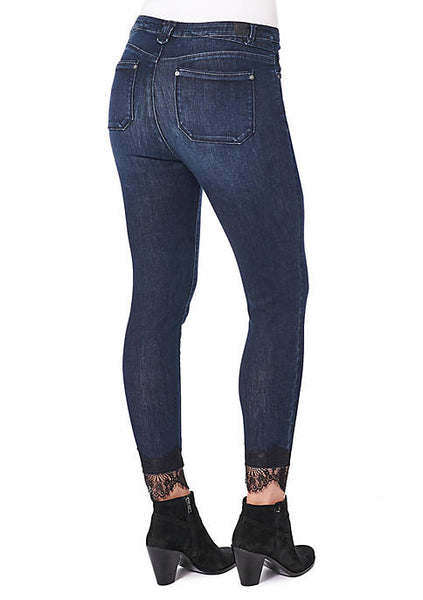 WKE1835BX High-Rise Lace Ankle Skimmer Jeans