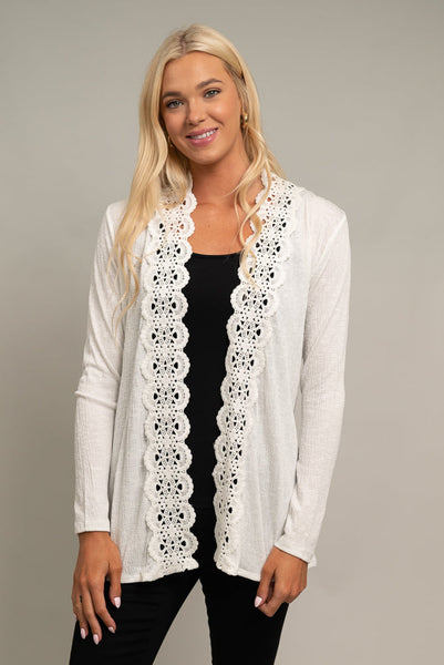 Cárdigan festoneado Evelyn