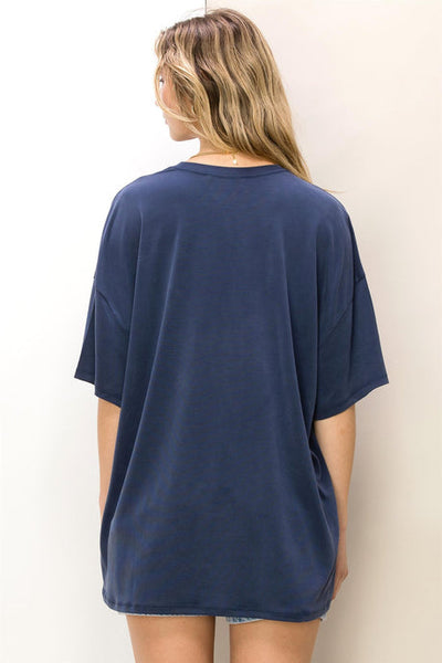 Camiseta holgada con cuello redondo Amelia