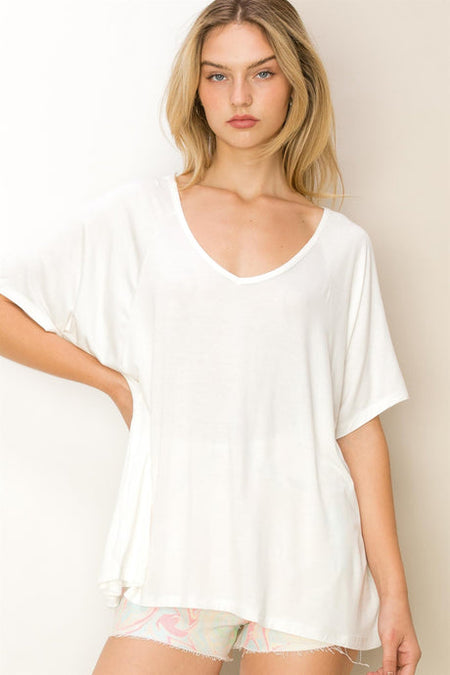 Natalie Crinkle Washed Thumb Hole Cuff Top