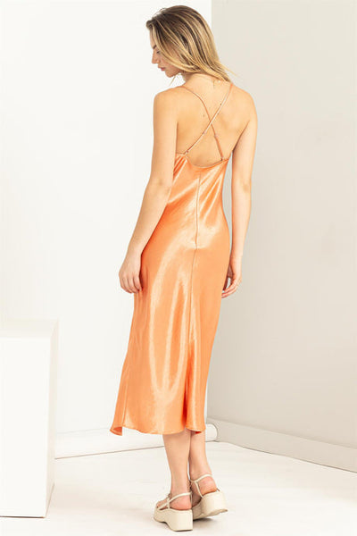 Vestido lencero midi Chandra