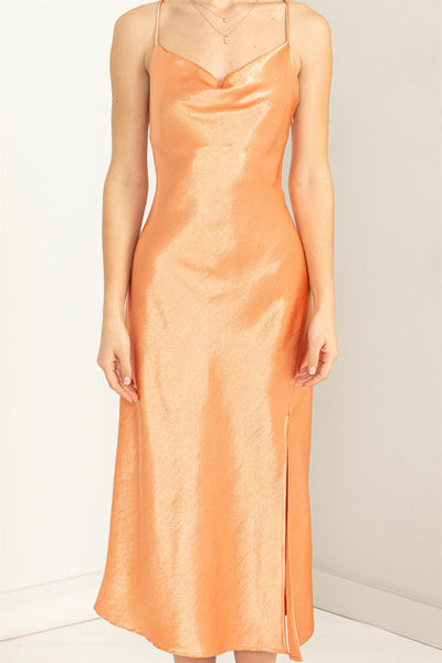 Vestido lencero midi Chandra